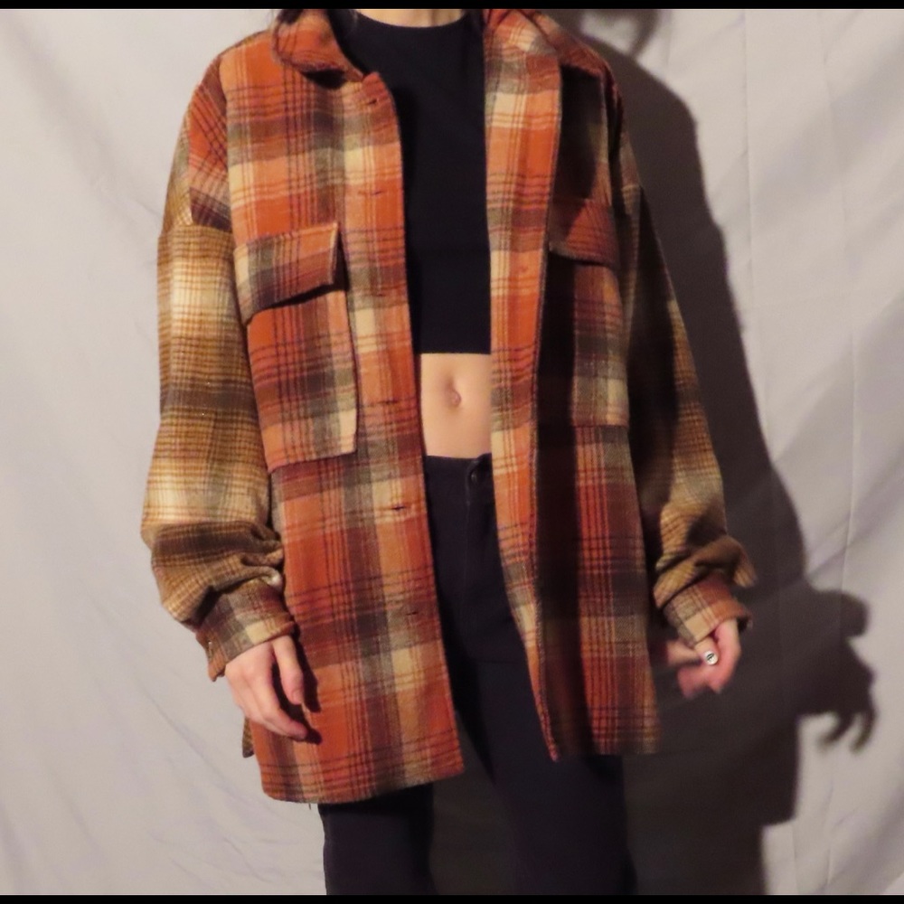 fall colored thick flannel (forever 21)
